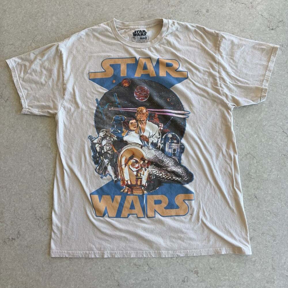 Star Wars Mad Engine T-Shirt Size L Classic Graphic Logo